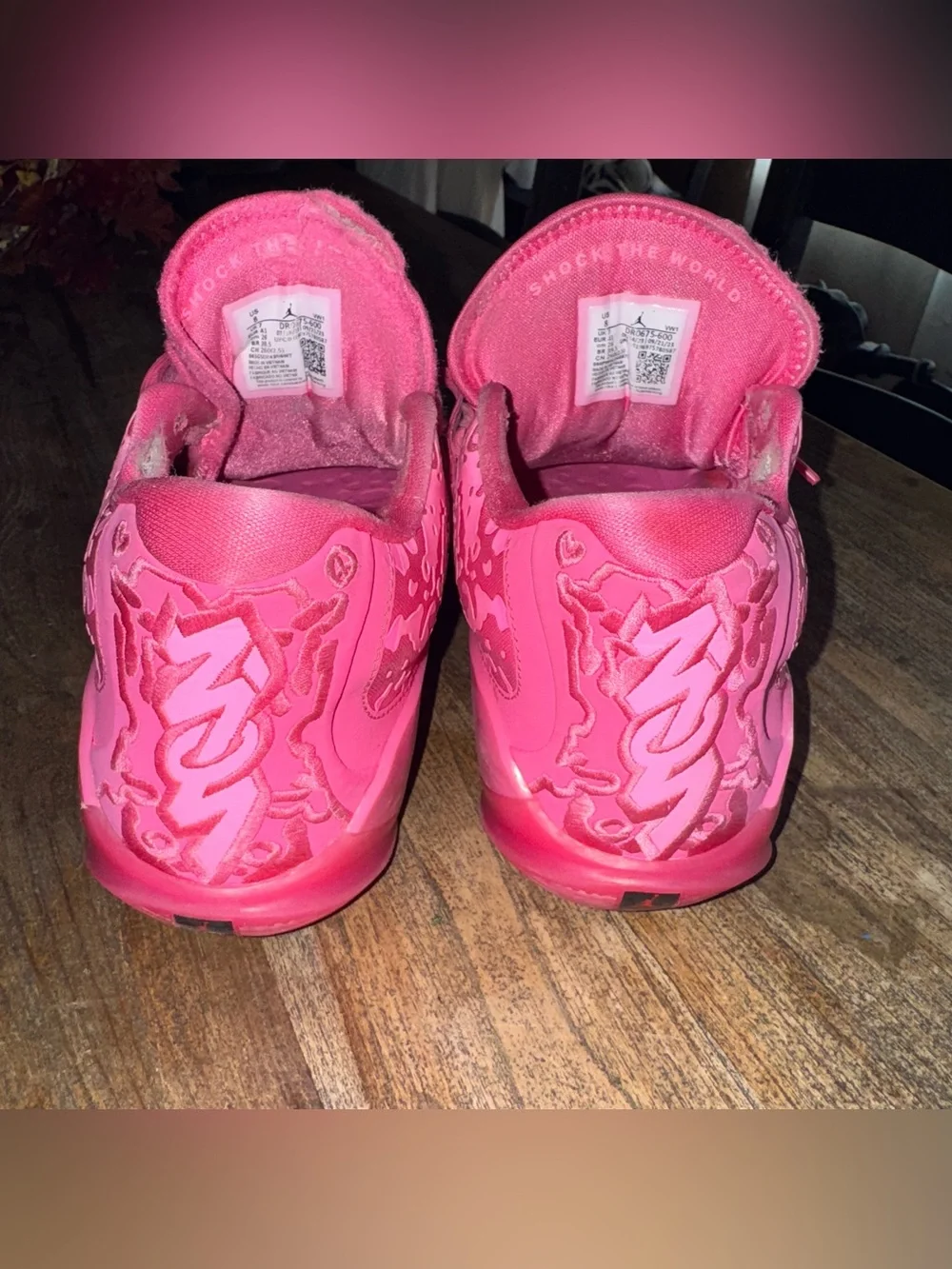 Air Jordan Zion 3 Pink Lotus Basketball Sneakers Shoes Womens 9.5 Mens size 8